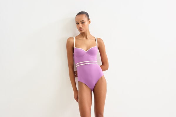 Eres Gia Sophisticated One-piece Lilas/Percale