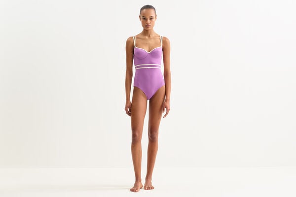 eres Gia Sophisticated one-piece Lilas/Percale