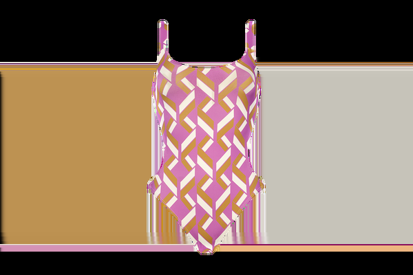 Eres Glam Trikini Imprime Swim Purple