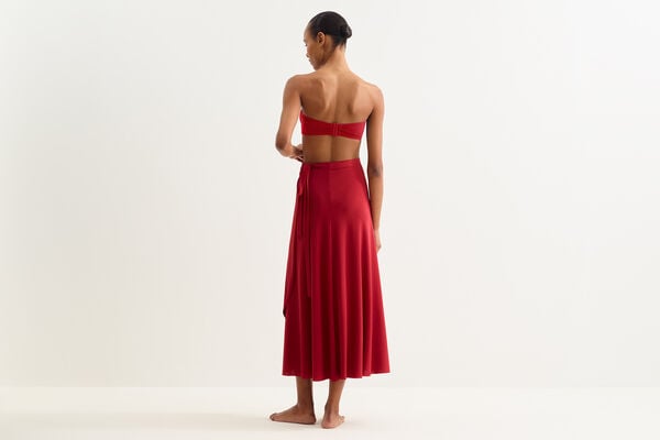 Eres Julieta Sarong Skirt Ecarlate