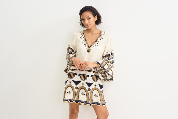 Eres Medaillon Short Dress Percale