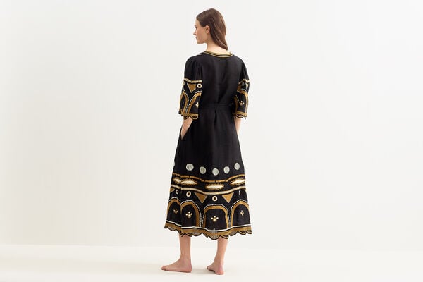 Eres Ornement Long Dress Noir
