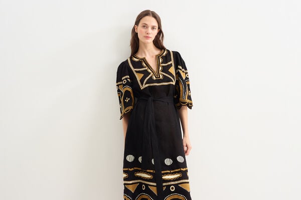 Eres Ornement Long Dress Noir
