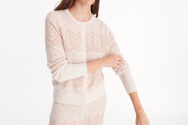 eres Pompons Cardigan Sablee
