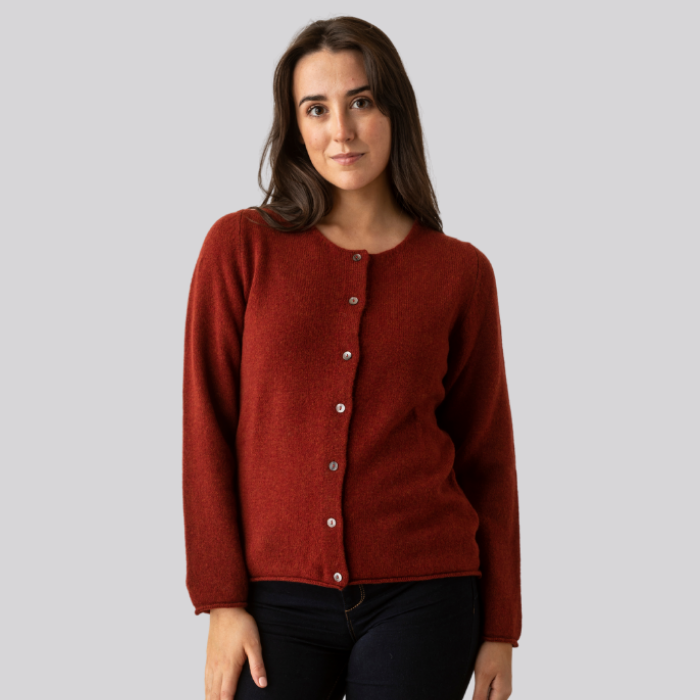 eribé Corry Crew Cardigan Rusty