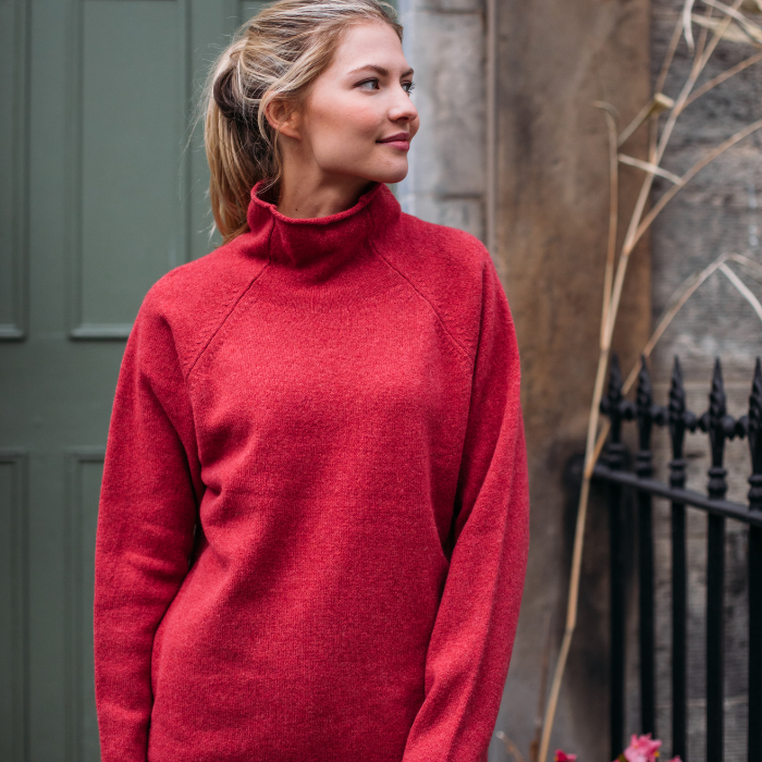 eribé Corry Ladies Ragland Sweater Rouge