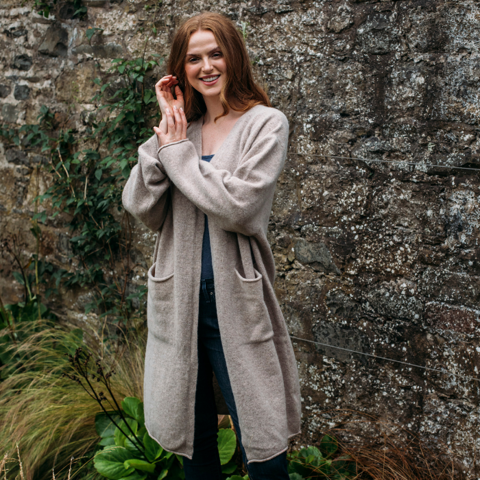 eribé Corry Long Cardigan Cobble