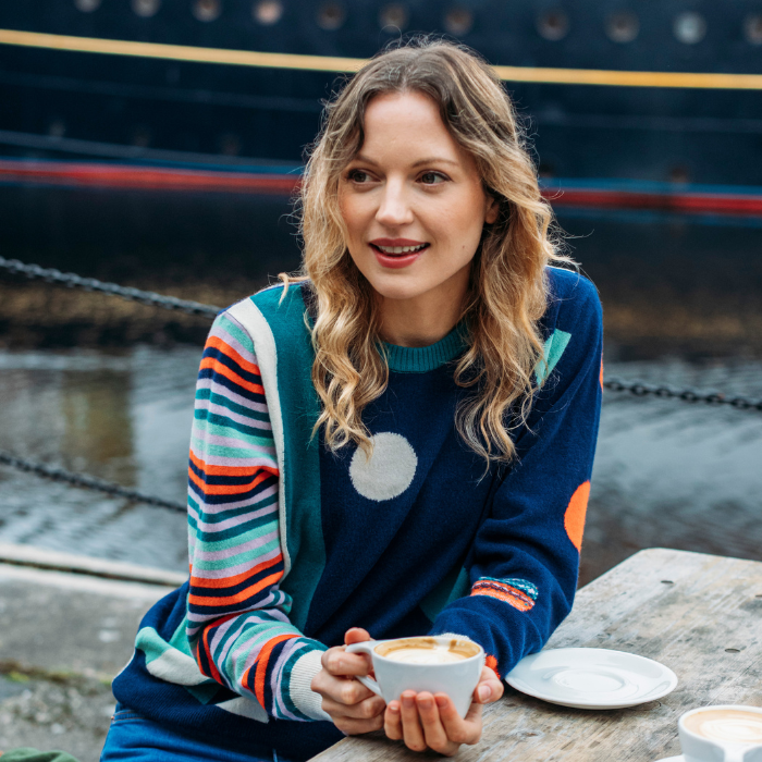 Eribé Melrose Stripe And Dot Sweater