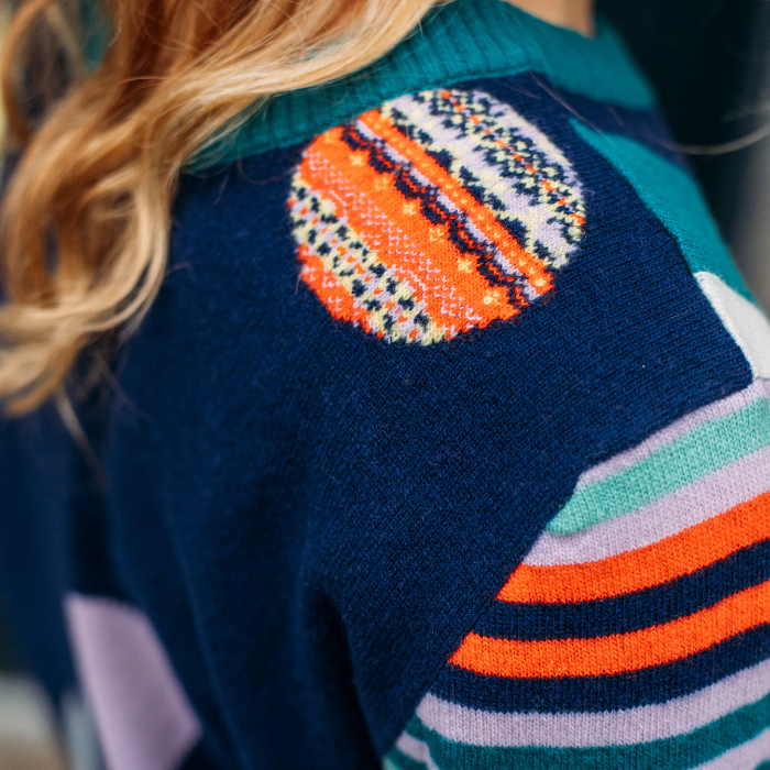 Eribé Melrose Stripe And Dot Sweater