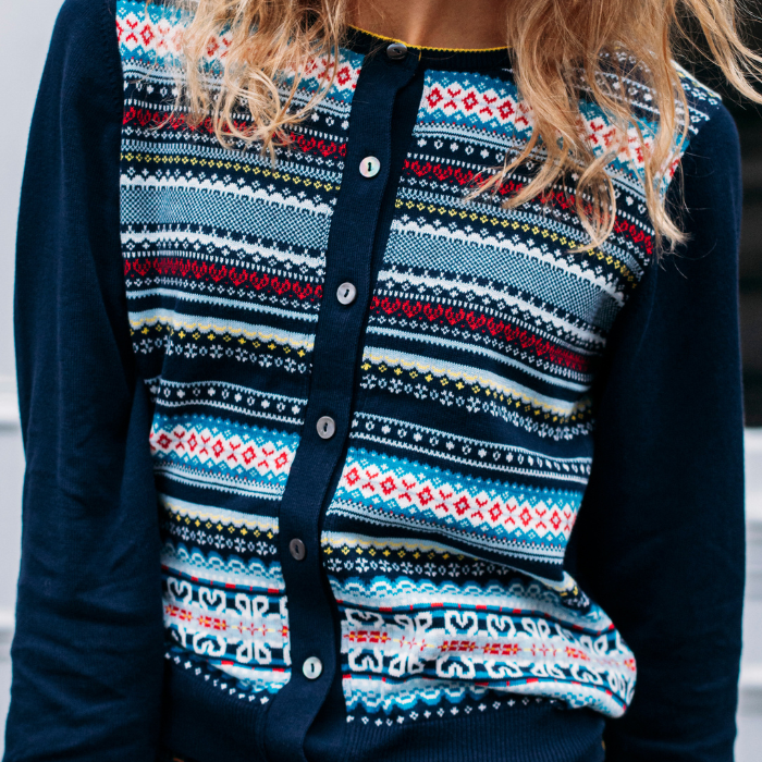 Eribé Sailor Round Neck Cardigan