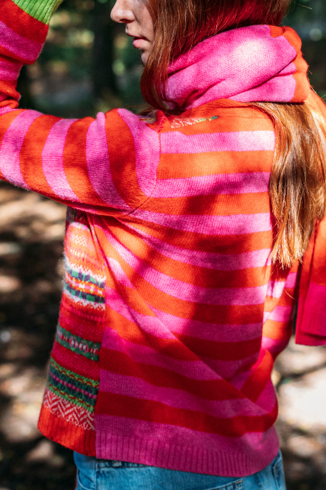 Eribé Stobo Fairisle Vee Cardigan