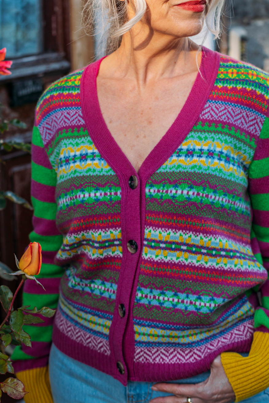 Eribé Stobo Fairisle Vee Cardigan