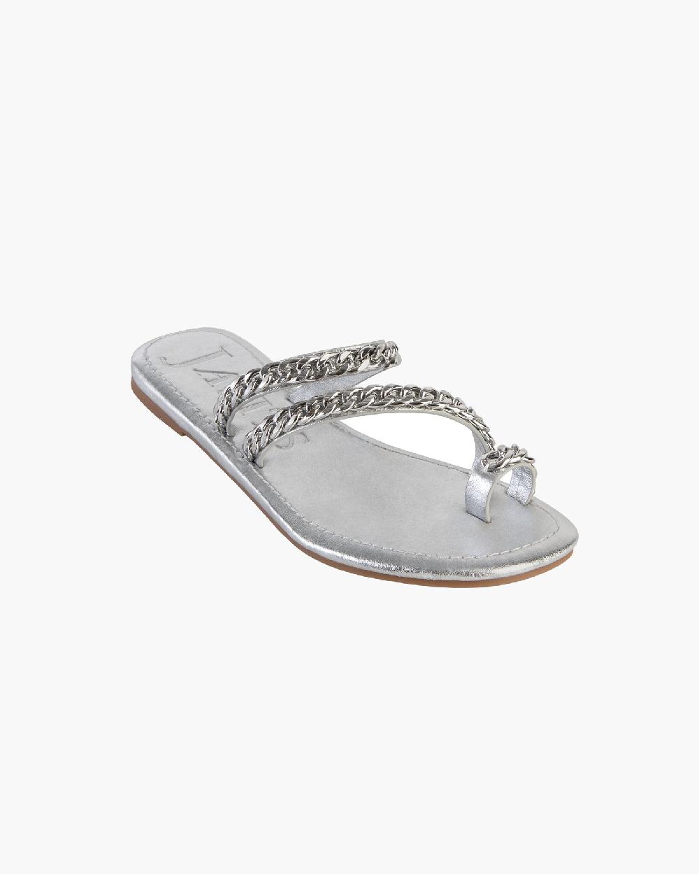 Eric Javits Chainmi toe loop sandal Silver - Final Sale Silver