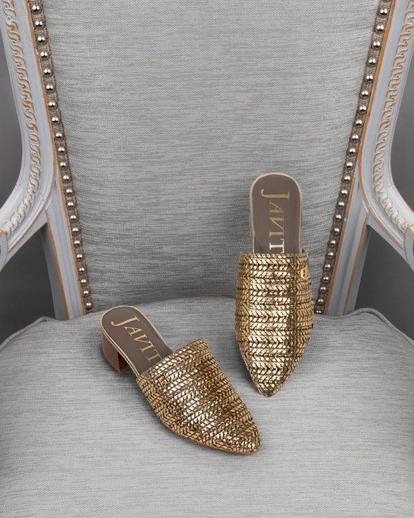 Eric Javits Aura Mule Antique/Gold 6