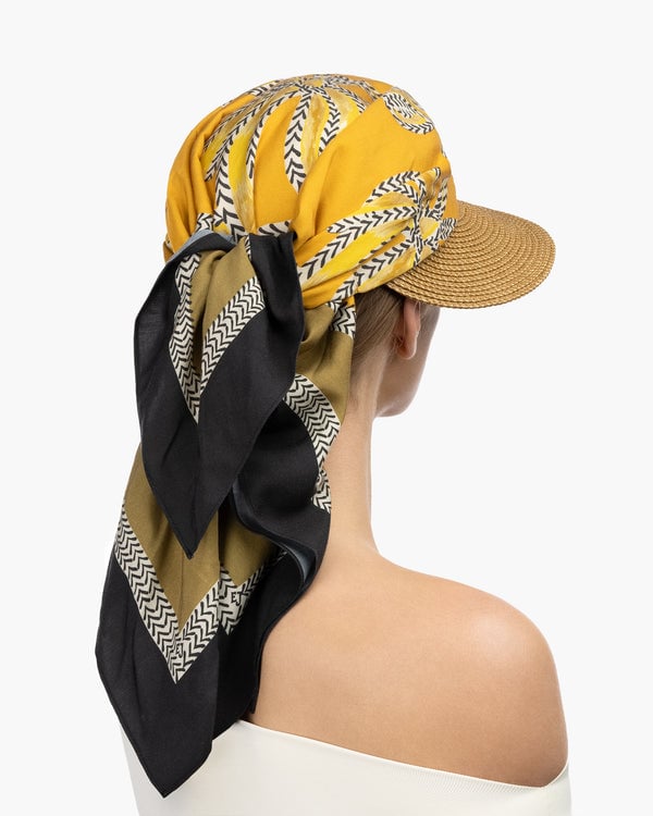 Eric Javits Bandana Visor Natural/Black Mix