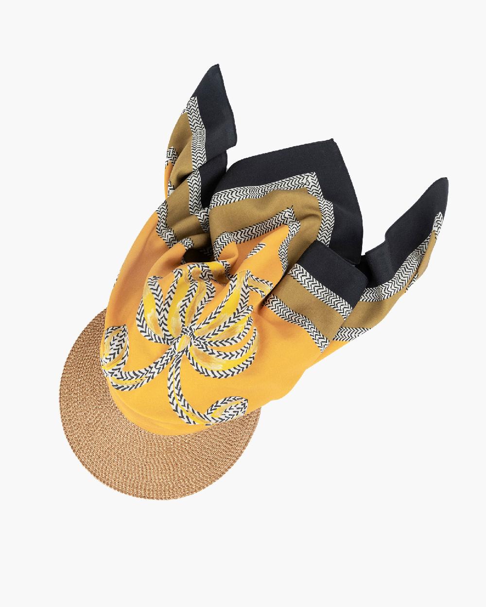 Eric Javits Bandana Visor Natural/Black Mix