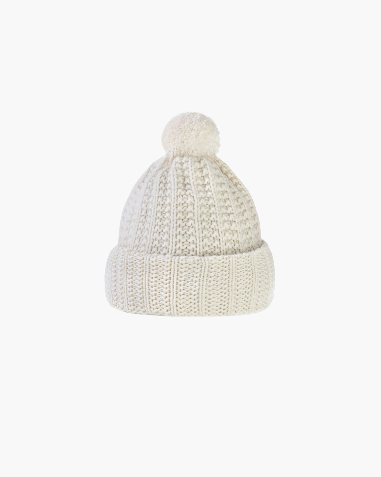Eric Javits Beanie w/ Pom Pom Cream