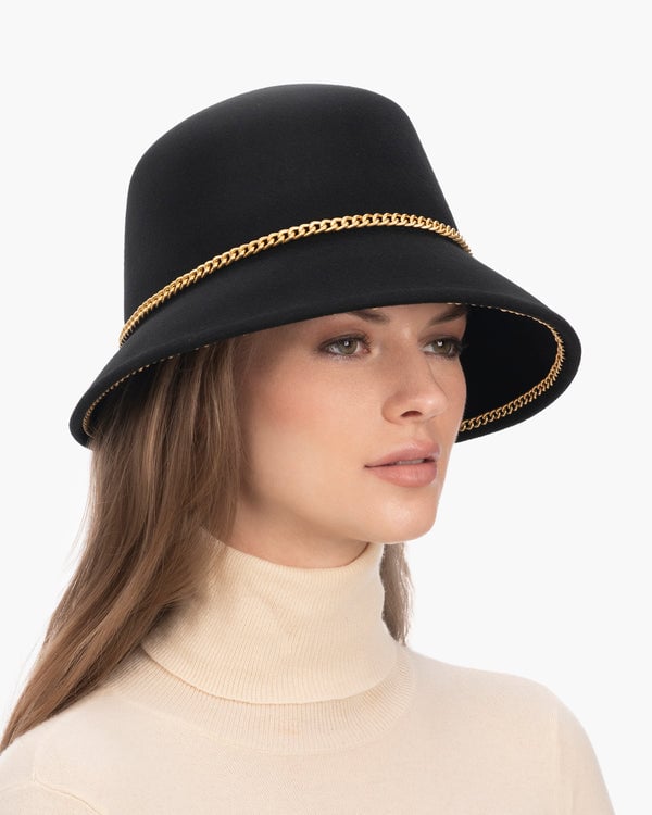Eric Javits Chain Cloche Black