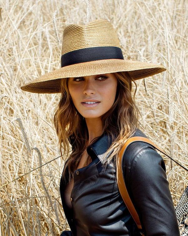 Eric Javits Daphne Fedora Hat Natural/Black