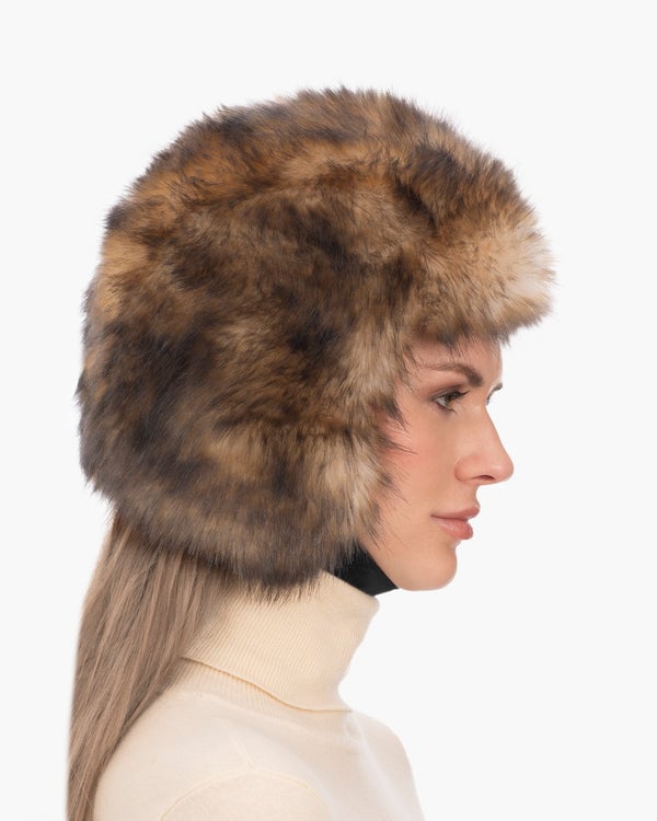 Eric Javits Faux Fur Helmet Natural
