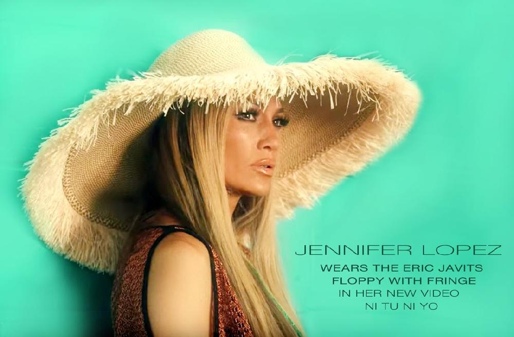 Eric Javits Floppy With Fringe Cream/Red