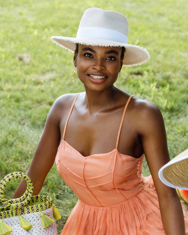 Eric Javits Fringe Pinch White Mix