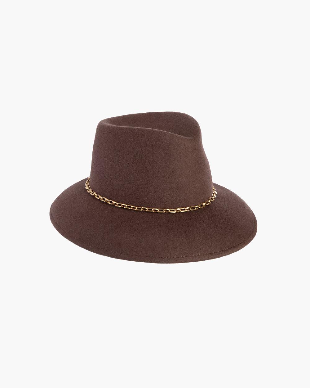 Eric Javits Jamie Felt Fedora Hat Chestnut