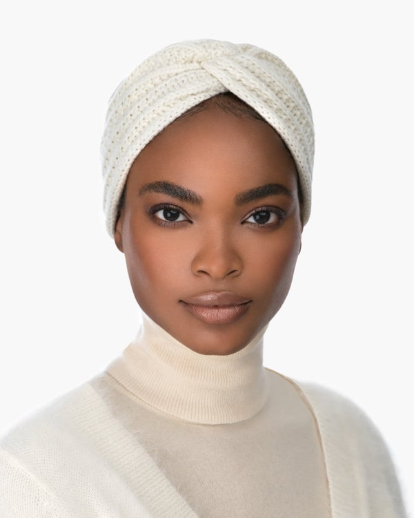 Eric Javits Knit Turban Cream