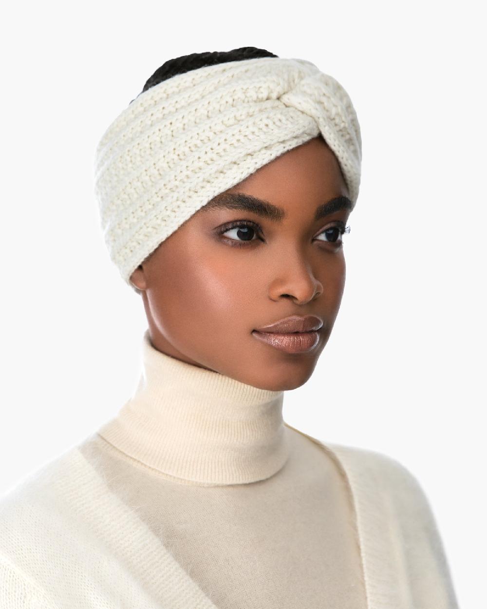 Eric Javits Knit Turban Cream