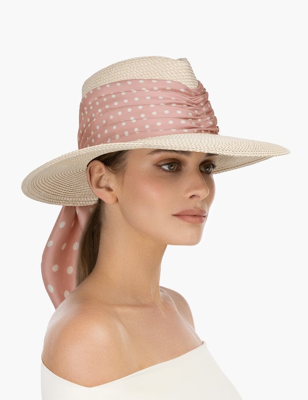 Eric Javits Marella Cream/Rose Dot