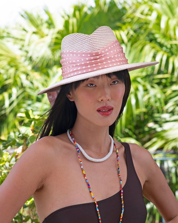 Eric Javits Marella Cream/Rose Dot