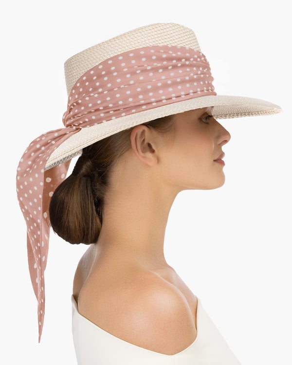 Eric Javits Marella Cream/Rose Dot