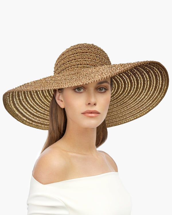 Eric Javits Metallic Floppy Natural/Gold