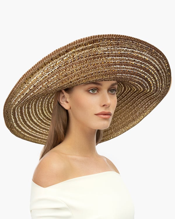Eric Javits Metallic Floppy Natural/Gold