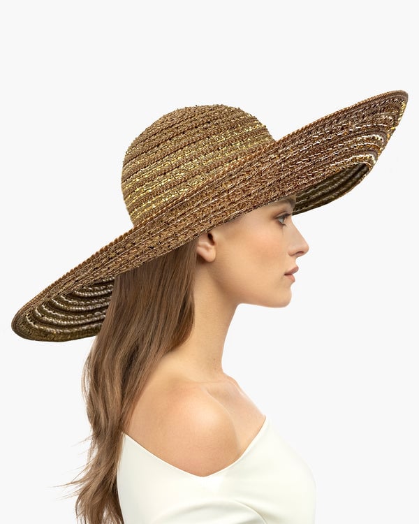 Eric Javits Metallic Floppy Natural/Gold