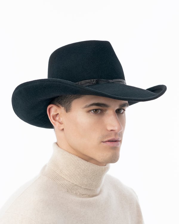Eric Javits Mr. Wool Western Black