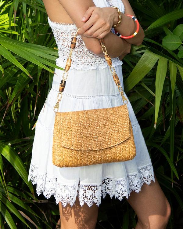 Eric Javits Nebu Flap Pouch Butterscotch