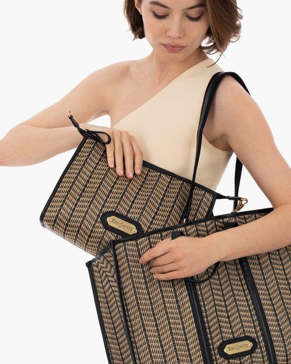 Eric Javits Palm Tote Black Mix