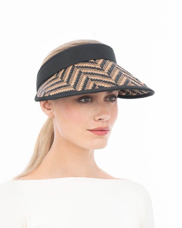 Eric Javits Palmoway Visor Black Mix