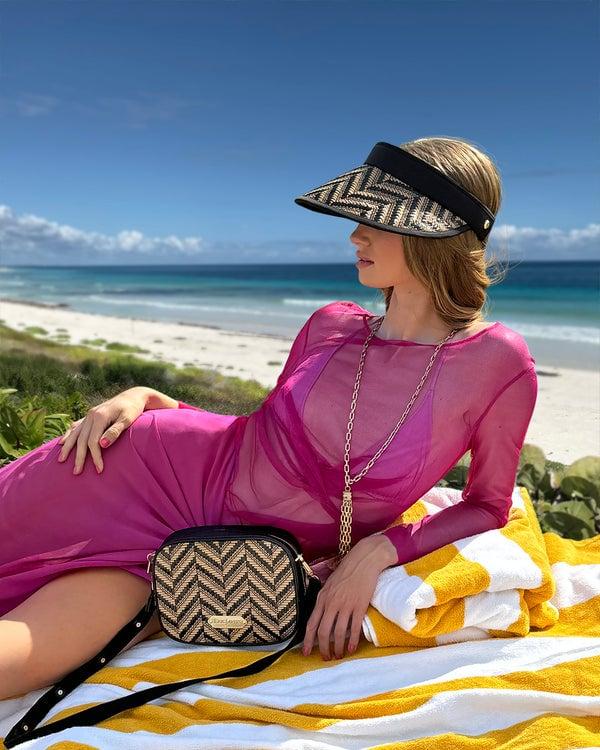 Eric Javits Palmoway Visor Black Mix