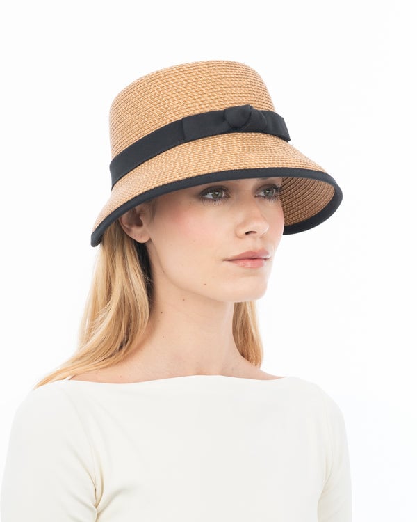 Eric Javits Pamie Visor Natural/Black