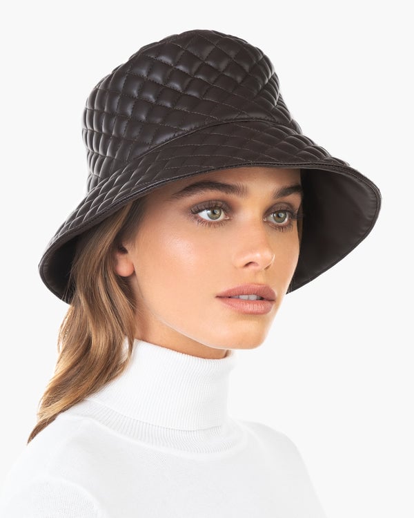 Eric Javits Quilty Bucket Hat Chocolate