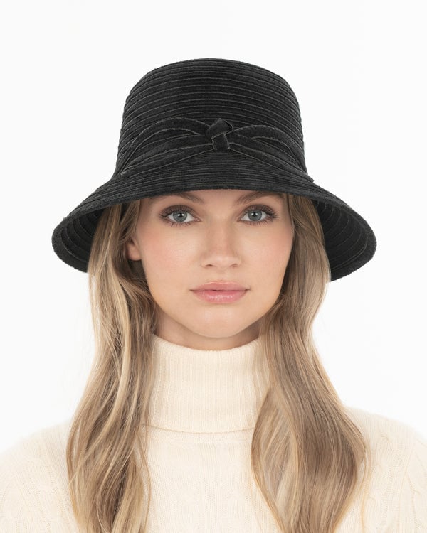 Eric Javits Shenia™ Bow Cloche Black