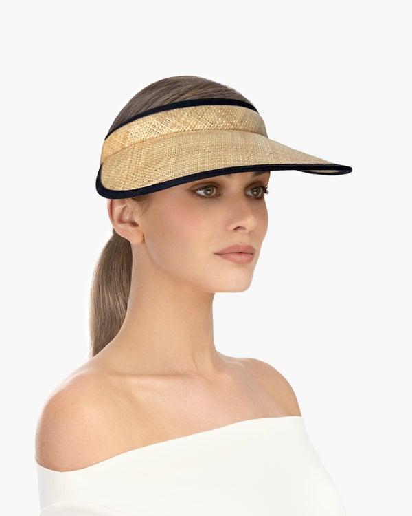 Eric Javits Soleil Visor Natural/Black