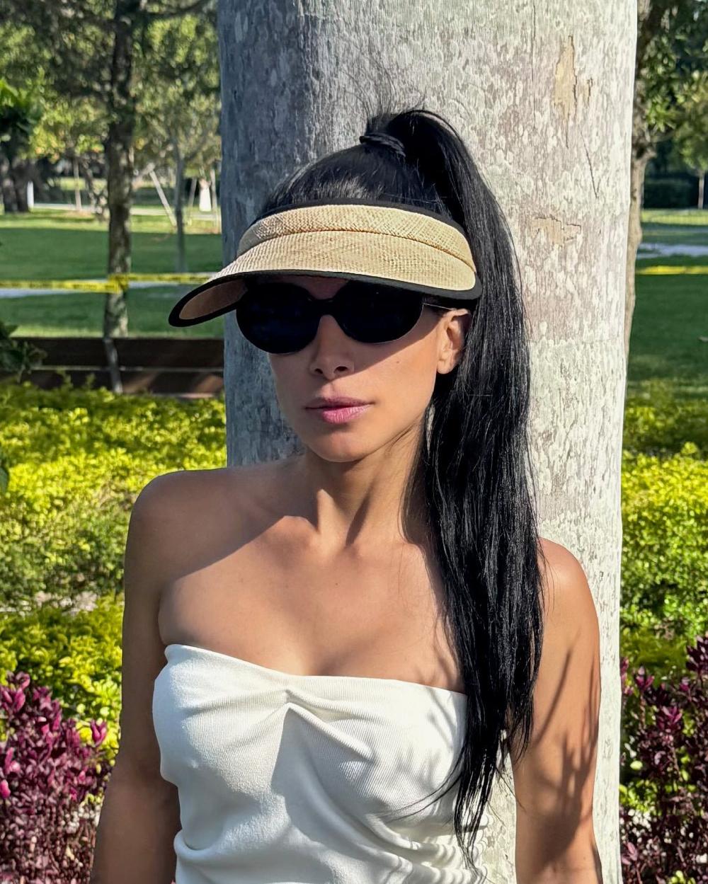 Eric Javits Soleil Visor Natural/Black