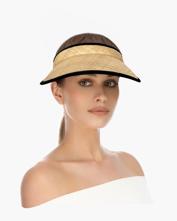 Eric Javits Soleil Visor Natural/Black