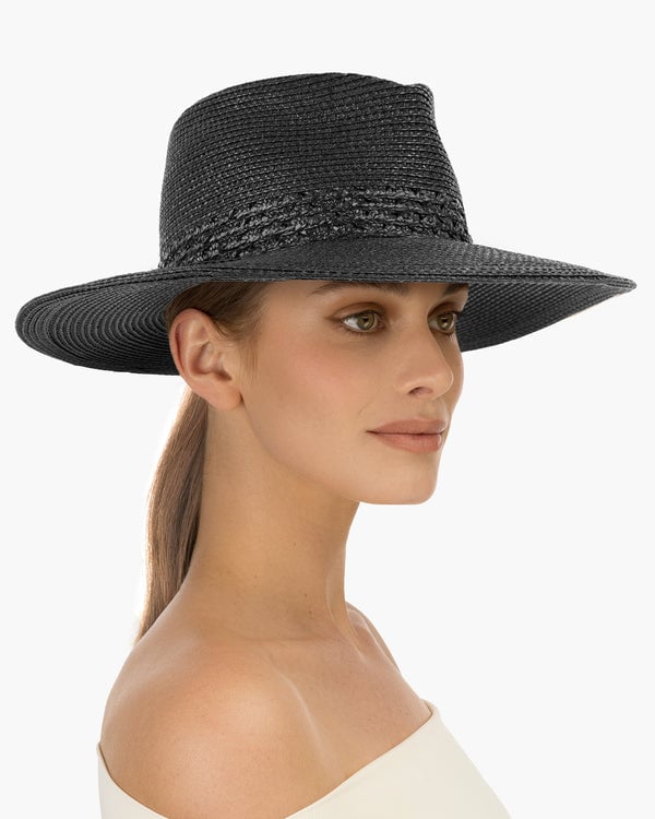 Eric Javits Squishee® Bayou Fedora Hat Black