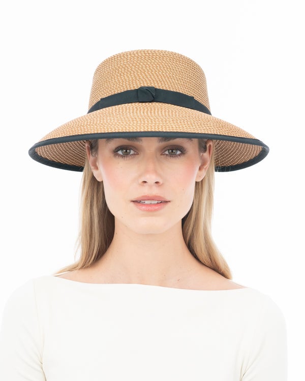 Eric Javits Squishee® Cap Natural/Black