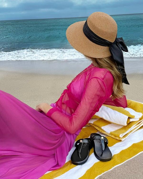 Eric Javits Squishee® Flip Flop Black 6