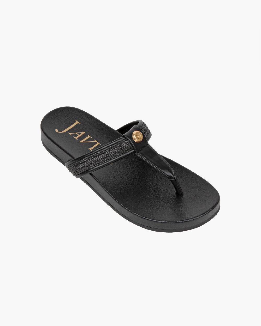 Eric Javits Squishee® Flip Flop Black 6